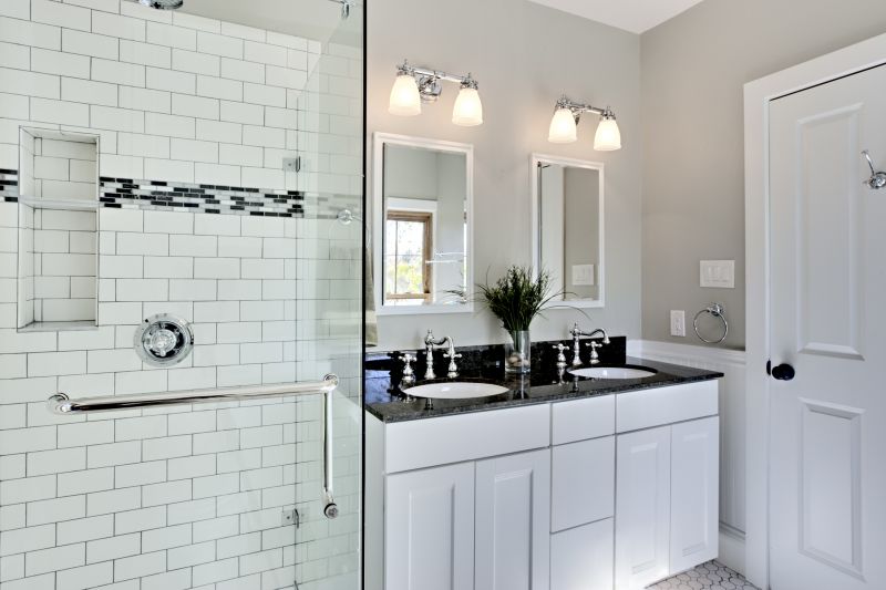 Modern Bathroom with Double Vanities
